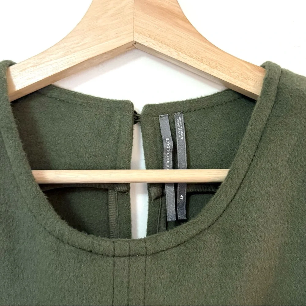 Anthropologie Olive Green Sleeveless Mini Dress - Picture 3 of 5